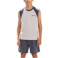 thumbnail image 2 of Amidoa Boys 2 Piece Outfits Summer Clothes Cute Tank Top and Casual Pants Kids Clothing Sets Khaki Size 5T, 2 of 9