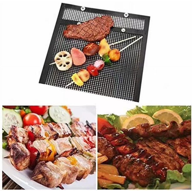 Bolsas de malla para barbacoa - Bolsas reutilizables para carbón, gas, parrillas eléctricas y ahumadores - Resistentes al calor (30*24 CM)