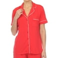 thumbnail image 4 of White Mark Women's Solid Short Pajama Set, 4 of 6