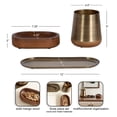 thumbnail image 5 of Kate and Laurel Koni Modern Three-Piece Tabletop Organization Set, 12 x 5 x 5, Walnut Brown and Antique Brass, Wood and Metal Organizational Set for Home Office or Entryway Decor, 5 of 9