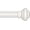 White, variant on Heavy Duty White Curtain Rods, 1 Inch Diameter, 28 to 48 Inch, Classic Finials, Iron, Wall Mounted, Color-treated, Wear-resistant Coating