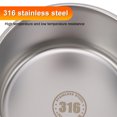 thumbnail image 3 of Boîte en Acier Inoxydable, Récipient Alimentaire Chaud Froid, Couvercle Étanche, Forme Ronde, Préparation de Repas, Utilisation Bureau École Camping, Acier 316, 3 of 7