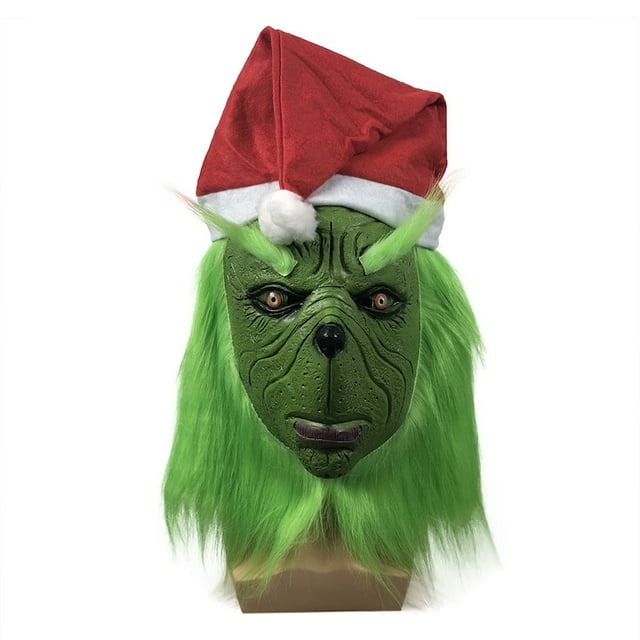 Máscara de látex grina la Navidad robada para el carnaval de Halloween