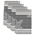 thumbnail image 2 of Dark Gray Starfish Kitchen Towels Set of 4, Coastal Summer Beach Ocean Striped Absorbent Dish Towels for Kitchen, Microfiber Hand Towel, Quick Drying Tea Towel for Cleaning Decorative Dishcloths, 2 of 7