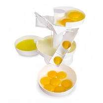 Tunhigl Yolk and Egg White Separator - Large Batch Egg Separator Tool for Cooking & Baking | Safe ABS Plastic, Easy to Clean | Perfect for Home Kitchens & Restaurants White