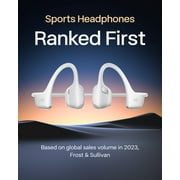 New Shokz OpenRun Pro 2 - Open-Ear, Bone Conduction Sport Headphones - Sweat Resistant, Workout Headphones with 30ft Bluetooth - Secure, Comfortable Fit - Deep Bass and Smart Mic - SHOKZ App (Silver)