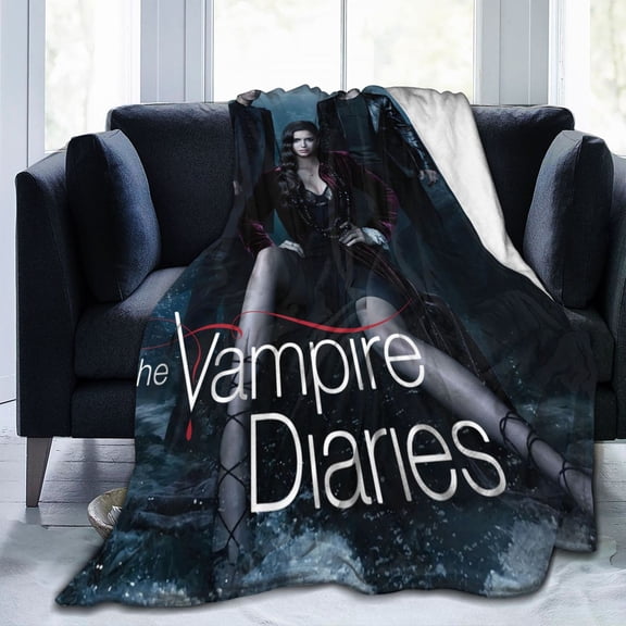 The Vampire Diaries Blanket Throw Bedding Room Decor Flannel Blankets for Bed Sofa 50"x40"