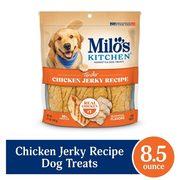 Milo's Kitchen Chicken Jerky Recipe Dog Treats oz Bag