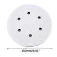 thumbnail image 6 of 2pcs 6 Inch 150mm 6 Holes Hook & Loop Soft Sponge Interface Pad For Power Tool, 6 of 7
