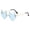 Blue, variant on Sunglasses Womens UV Protection Evil Heart Rimless Funny Party Cute 2022 Blank Name Brand Fashion Sunglasses Black