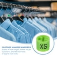 thumbnail image 3 of Uxcell Clothes Hanger Markers, Tags Fit Rod Garment Size Hanger Clips Color Coding Label for Clothing Hangers Light Green XS, 3 of 6