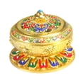 thumbnail image 3 of Quemador de incienso con diseño vintage, adorno versátil y soporte decorativo. Oro, 3 of 9