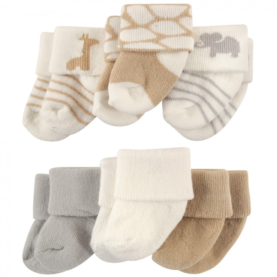 HaiSea Lovely big eyes Newborn Socks Unisex-Baby Newborn Baby Socks,Non-Skid 6 Pair Pack Baby Socks