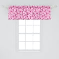 thumbnail image 2 of Ambesonne Spring Valance Pack of 2, Tropical Frangipani Flowrs, 54"X18", Magenta and White, 2 of 4