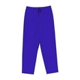 thumbnail image 4 of Naloa Darkblue Print Women’s Ultra-Soft Comfy Pajama Lounge Pants with Pockets & Drawstring, 4 of 8