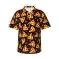 thumbnail image 1 of Fotbe Cartoon Pizza Camisa Hawaiana para Hombre Unisex – Camisa Casual de Verano con Botones de Manga Corta de Algodón y Lino,X-Large, 1 of 7