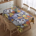 thumbnail image 2 of Halloween Cute Icons Collage Pattern Rectangle Tablecloth 60"x84",Waterproof Polyester Rectangle Table Cloth, Wipeable Spillproof Polyester Tablecloth for Dining, Camping, Indoor and Outdoor, 2 of 5