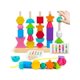 thumbnail image 1 of Montessori Wooden Beads Sequencing Toy Set, Stacking Blocks & Lacing Beads & Matching Shape Stacker, Montessori Toys for 2 3 4 5 Year Old STEM Prescho, 1 of 5