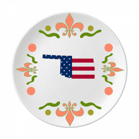 

Oklahoma Flower Ceramics Plate Tableware Dinner Dish