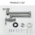 thumbnail image 3 of Wall-Mounted Extendable Folding Kitchen Pot Filler Faucet (Single Hole, Dual Handles), 3 of 6