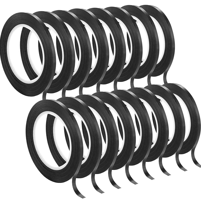 16 Pcs Whiteboard Graphic Chart Tape,Dry Erase Board Art Tape,Thin Black Gridding Graphic Tape