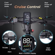 Aniioki A7 Pro Electric Bike Adults Folding Upgraded 750W 28MPH 48V 20Ah Samsung Battery 20 Inch Fat Tire eBike Full Suspension Snow Beach Mountain E-Bike Shimano 8-Speed, Black