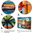 thumbnail image 3 of Designart "Palm Beach in Color Pop Art Vibes I" Nautical & Beach Floater Framed Canvas Wall Art, 3 of 7