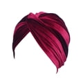 thumbnail image 2 of Dress Choice Women's Stretch Velvet Turbans Head Beanie Cover Twisted Pleated Headwrap Chemo Hair Cover Beanie Hats for Women Girls, 2 of 8