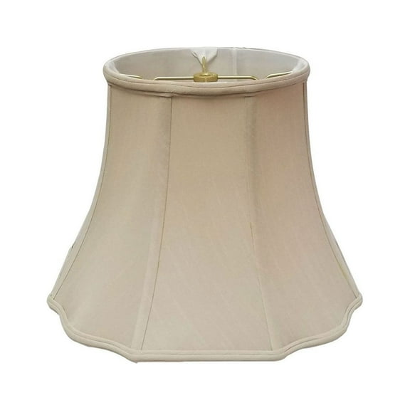 Royal Designs Flare Bottom Outside Corner Scallop Lamp Shade, Beige, 9" x 16" x 12"