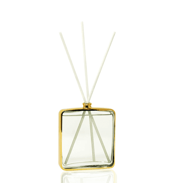Vivience Fol Oil Reed Diffuser Aromatherapy Diffuser Home Decor, Lily of the Valley, Gold