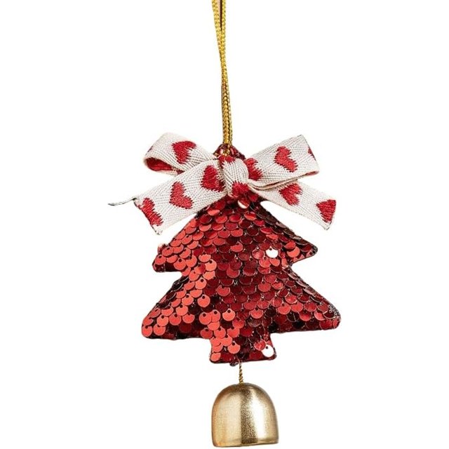 Christmas Ornaments Artificial Christmas Wreath Decorated with Pine Tree, Bell, Bow for Christmas Decorations