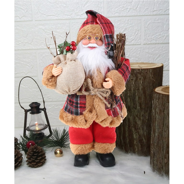 YUTIPGER Vintage Santa Claus Christmas Plastic Figurine