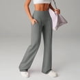 thumbnail image 5 of Hurxie Wide Leg Pants for Women High Waisted Soft Stretchy Comfy Lounge Casual Flowy Palazzo Trousers Gray,M, 5 of 7
