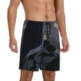 thumbnail image 2 of Batman Pajama Shorts for Men, Summer Graphic Lounge Pajama Bottoms Soft Sleep Pjs Pants with Drawstring & Pockets, 2 of 8