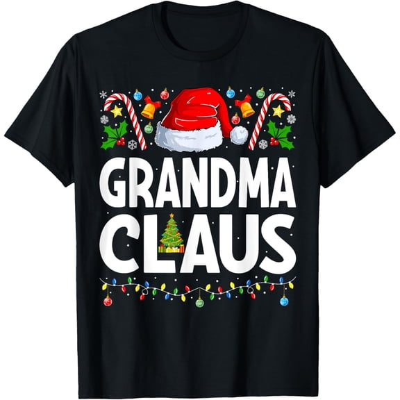 Playful Comfort Tee - Grandma Claus Xmas Family Matching Santa Grandma Christmas T-Shirt
