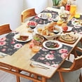 thumbnail image 2 of Pioneer Flower Floral Print Pattern Summer Placemats Table Placemats Set Of 4-Linen Kitchen Washable Placemats Table Mats 12x18 Inch Non-Slip Heat Resistant, 2 of 6