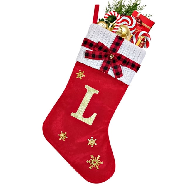 TIELUTT Grandes Chaussettes Décoratives Rouges Brodées avec Lettres et Pendentifs Design Décorations de Fête pour Adultes Ensemble de Décorations de Fête pour Filles Bracelets d'Événement Robe de Fête pour Femmes Élégante