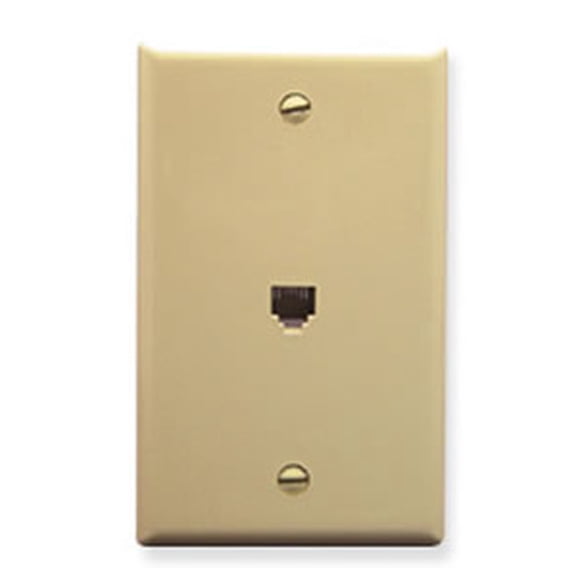 ICC WALL PLATE, VOICE 6P6C, IVORY