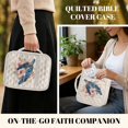 thumbnail image 5 of Xixirimido Bible Cover Case Large Quilted Bible Carrying Case with Handles, Bible Study Supplies & Accessories Christian Gifts for Church Sea Turtle Hibiscus Flower Pattern, 5 of 7