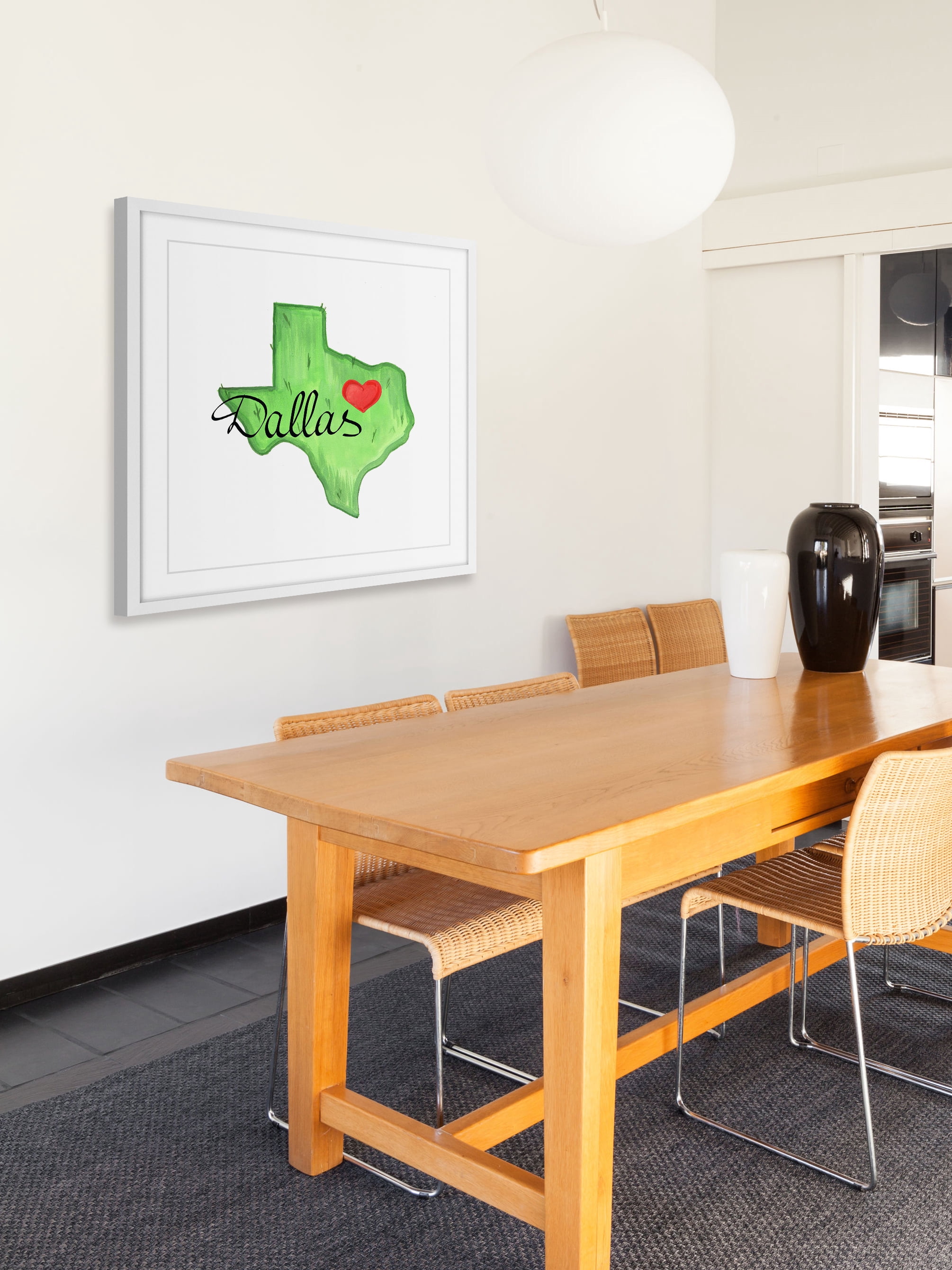 "Dallas Is My Heart" Framed Painting Print