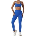 thumbnail image 1 of Conjuntos de entrenamiento for mujeres 2 piezas de talle alto sin costuras con sujetador deportivo acolchado conjuntos de ropa de gimnasio, 1 of 7