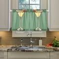 thumbnail image 2 of Yayeee Kitchen Curtains Tier Pair Light Filtering 27"x24" Rod Pocket Short Cafe Window Panel, Lemon Glass, 2 of 7