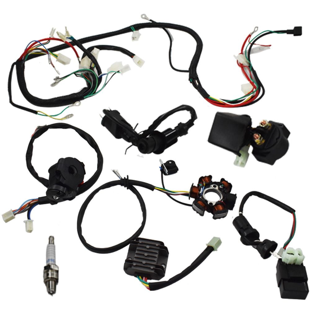 Electric Wiring Harness Kit Stator Fit for GY6 125cc 150cc ATV