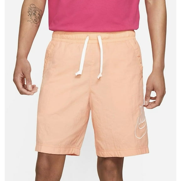 NIKE Men's Sportswear Alumni Woven Flow Nylon Shorts - Apricot Agate - (Large)