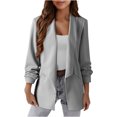 thumbnail image 3 of Wiyuqeen Blazers for Women Business Casual Open Front Long Sleeve Chino Blazer Suits Solid Lapel Collar Fall Cardigans Jacket with Pocket, 3 of 9