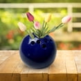 thumbnail image 6 of Ball Vase Flowerpot, Resin Modern Small Decorative Vase, Table Centerpiece for Tabletop Office Dinning Room Garden Home Decor Navy Blue, 6 of 8