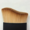 thumbnail image 5 of Brocha para polvos y base, brocha Kabuki, crema líquida, brochas de maquillaje, brocha para licuadora facial, cosméticos multifunción en forma de S, marrón, 5 of 5
