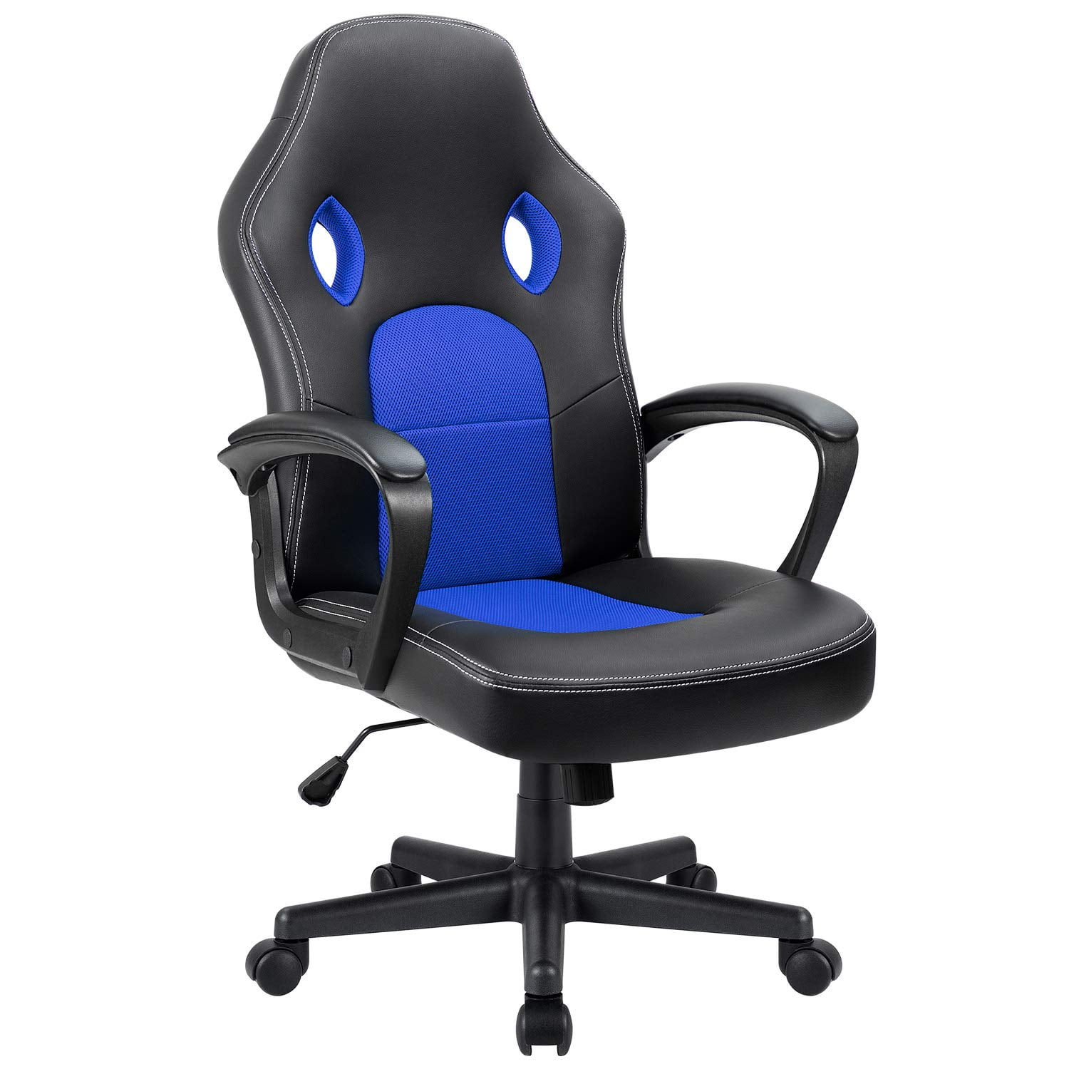 Walnew Blue High Back Office Desk Chair Gaming Chair Ergonomic Computer Adjustable Leather