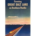 thumbnail image 2 of Vintage Apple Collection 24x32 Black Ornate Wood Framed with Double Matting Museum Art Print Titled - Great Salt Lake, 2 of 4