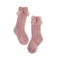 thumbnail image 1 of Binpure Kids Socks, Girls Solid Color Bowknot Net Stocking Baby Medium Tube Socks for Spring Autumn,, 1 of 4